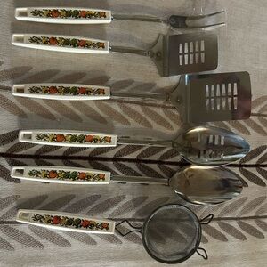 Vintage 6 Ekco Spice Of Life Kitchen Cooking Utensils